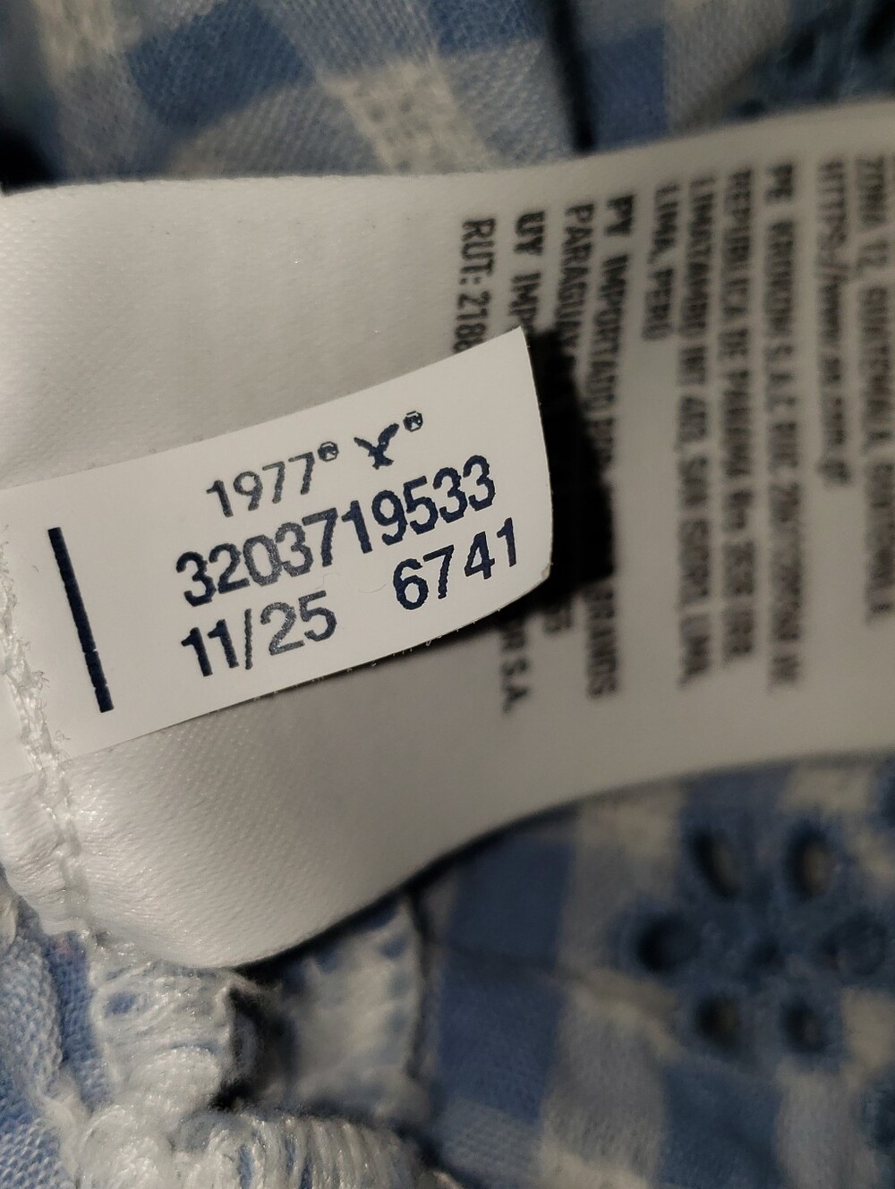 American Eagle Short Sleeve Button Up Gingham Top - Picture 6 of 8